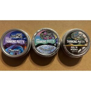 3 NEW Crazy Aaron's Putty .47oz Mini Tins - 3 Different